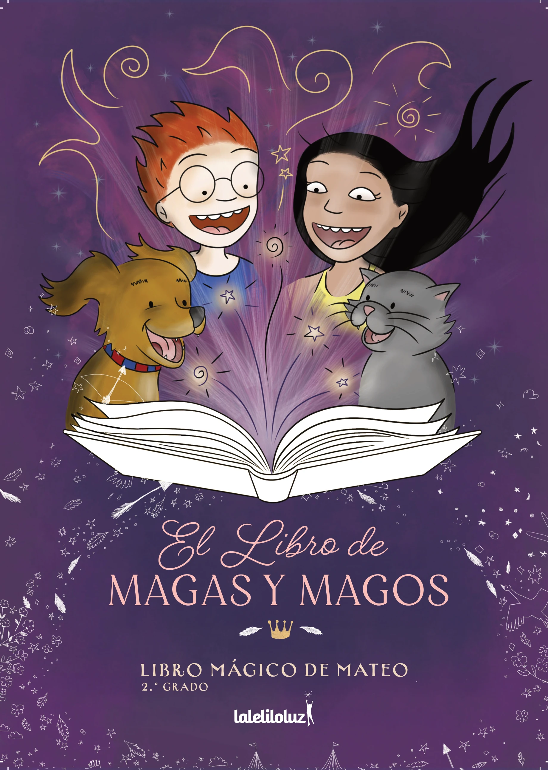 Tapa de El libro de magas y magos, libro de actividades de 2.do grado de la Colección Mateo Aprende a Leer